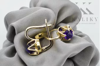  Vintage style Αλεξανδρίτη Κίτρινος χρυσός 14 καρατίων vec018y